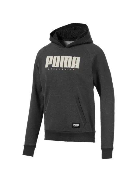 Hanorac cu glugă Puma cu autograf gri