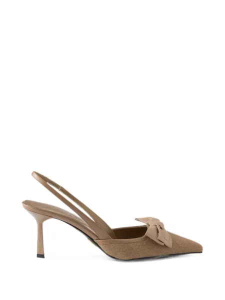 Pantofi cu toc Prada slingback maro