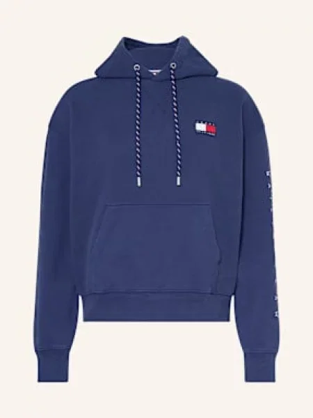 Tommy Hilfiger Bluza Z Kapturem blau biała