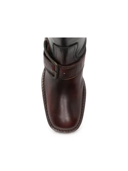 Botki Dries Van Noten skórzane czerwone