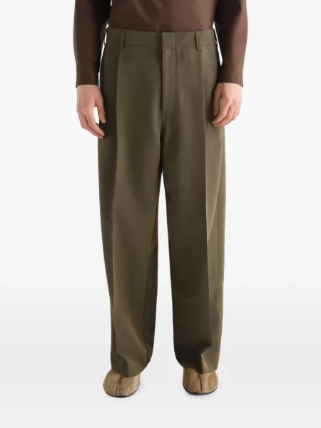 Pantaloni Lemaire de lână maro