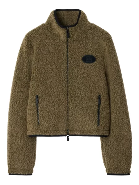 Geacă Burberry din fleece verde