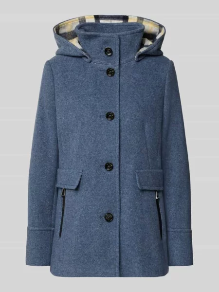 Parka o kroju regular fit z mieszanki wełny Gil Bret niebieska