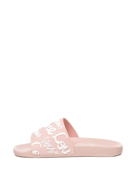 Papuci Versace Jeans Couture slip-on cu autograf roz