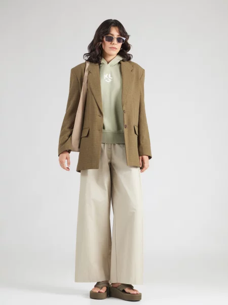 KARL LAGERFELD JEANS Mikina svetlozelená biela