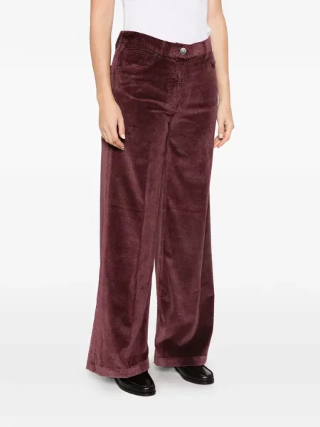 Pantaloni Peserico de catifea cord violet