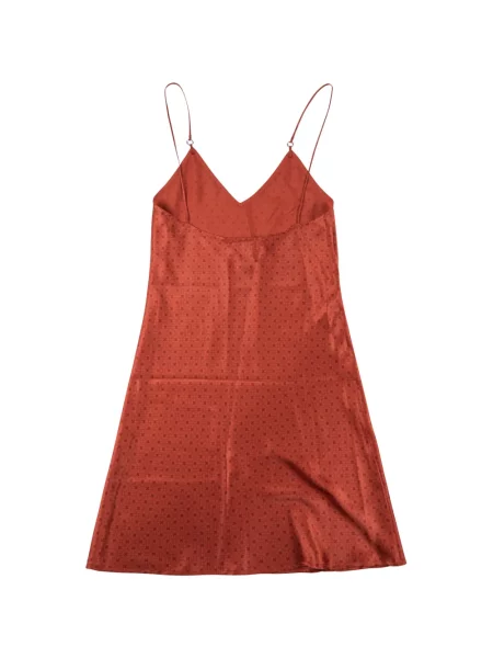 Rochie Chrome Hearts de mătase cu motiv cu inimi roșu