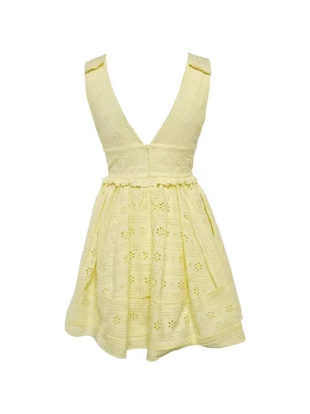 Rochie mini Self-portrait evazată galben