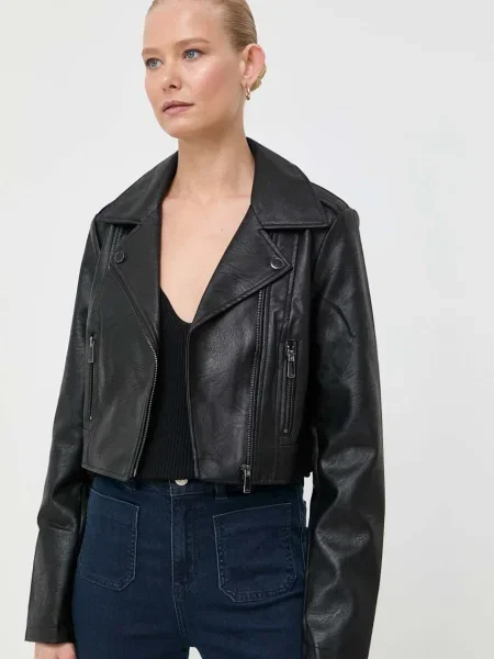 Morgan Яке от имитация на кожа черен