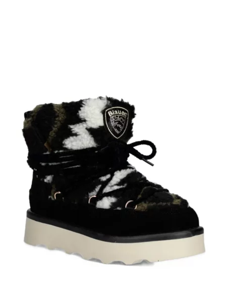 Gležnjače Blauer s printom s camo uzorkom crna