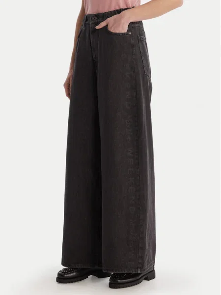 Weekend Max Mara Blugi Vortice Wide Leg negru