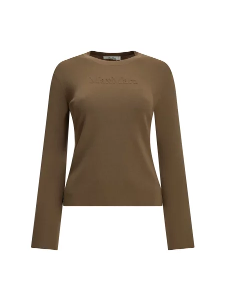 Sweter Max Mara wełniany brązowy