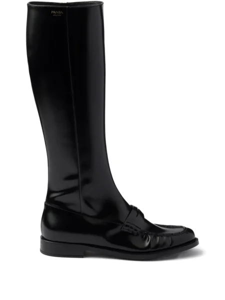 Botine Prada din piele negru