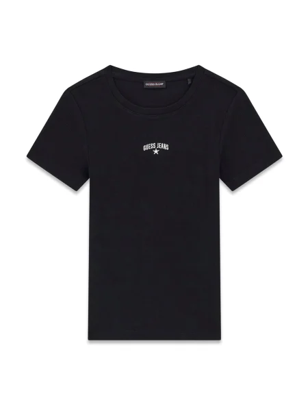 GUESS JEANS Tricou / alb negru