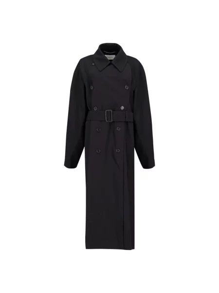 Trencz Saint Laurent wełniany czarny