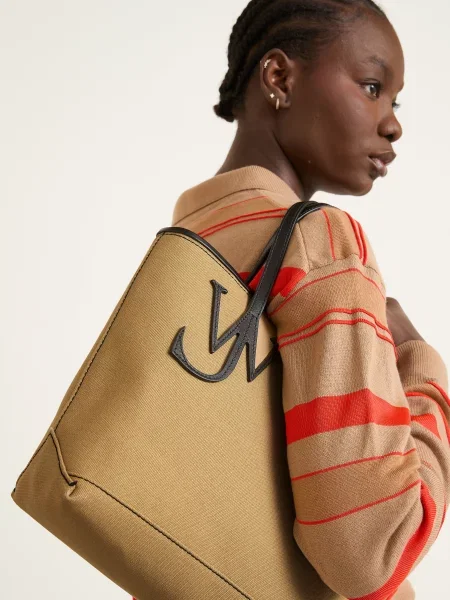 Jw Anderson Torba Na Zakupy Anchor Small beige czarna