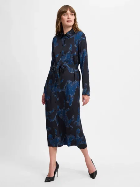 Marie Lund Collection Sukienka z bluzką Kobiety wzorzysty M niebieski