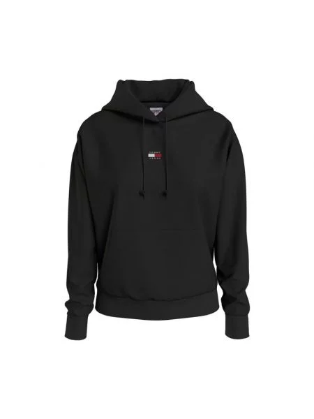 Bluza z kapturem Tommy Jeans z kapturem czarna