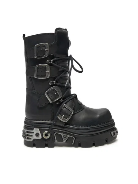 Pantofi New Rock din piele negru