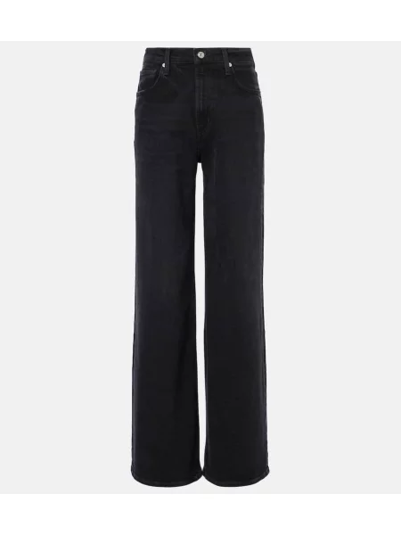 Široke kavbojke Citizens Of Humanity z visokim pasom črna