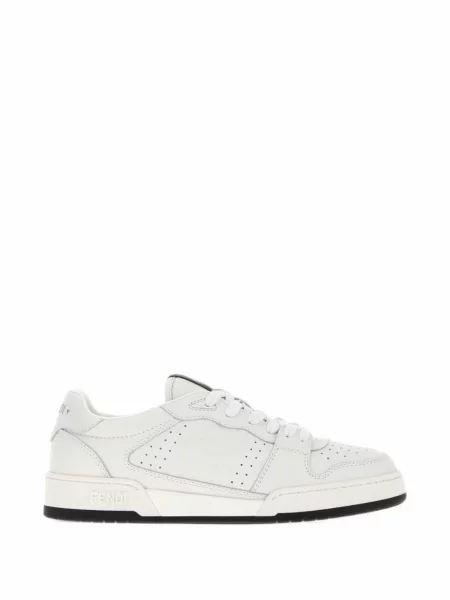 Top Fendi din piele alb