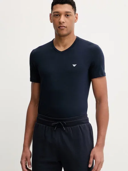 Emporio Armani Underwear basic muška majica kratkih rukava od pamuka s elastanom plava