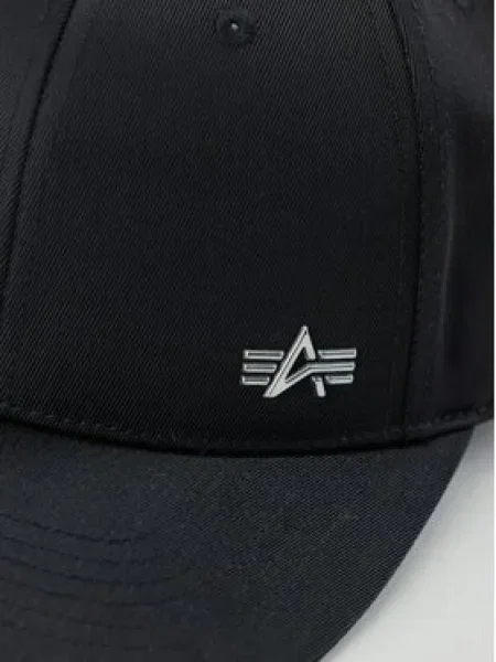 Šiltovka Alpha Industries Metal Label rep black/metalsilver čierna