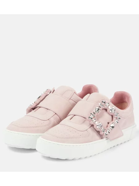 Sneakerși Roger Vivier din piele roz