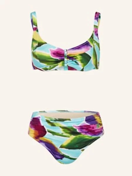 Charmline Bikini Z Fiszbinami Summer Aquarelle blau zielony