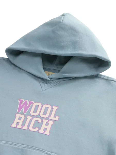 Bluza z kapturem dziecięca Woolrich niebieska
