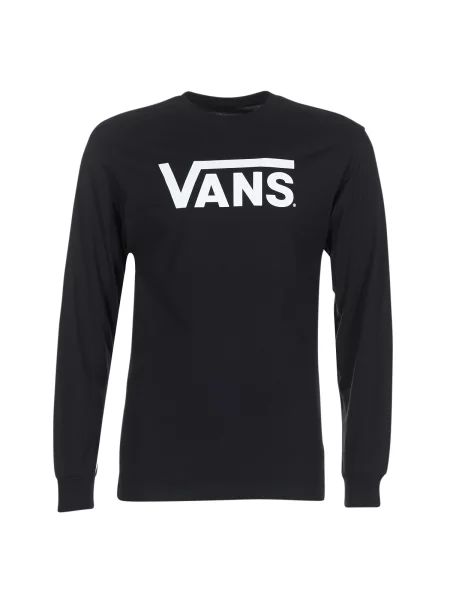 Klasična majica z dolgimi rokavi Vans z dolgimi rokavi črna