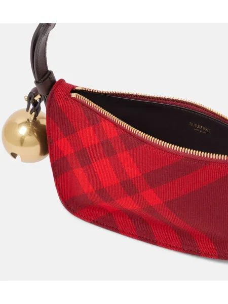 Torebka Burberry wełniana czerwona