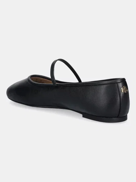 Kožené baleríny Lauren Ralph Lauren Jayna Mj černá