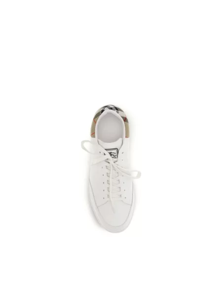 Sneakersy Burberry skórzane białe