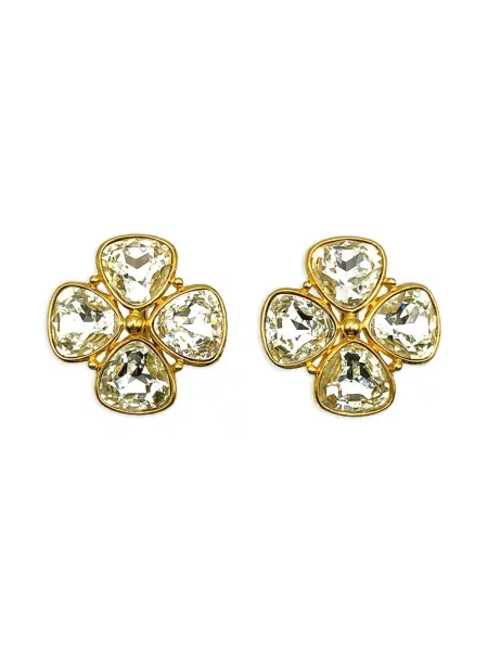 Cercei Jennifer Gibson Jewellery de cristal auriu