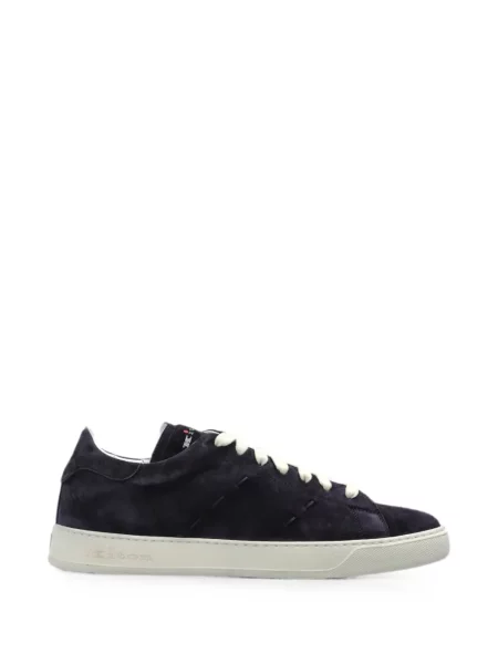 Sneakerși Kiton din piele de căprioară albastru
