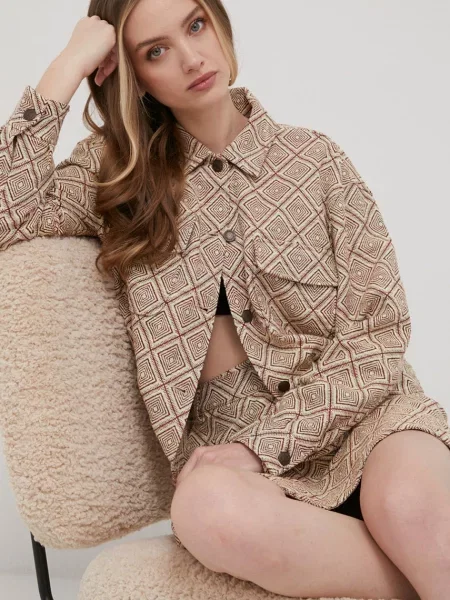 Samsoe Samsoe geaca femei de tranzitie oversize verde