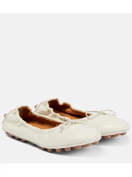 Balerini Tod's din piele alb