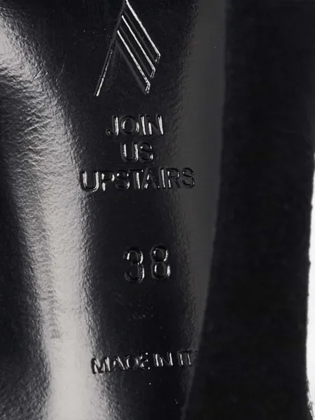 Полуотворени обувки The Attico с кристали черно