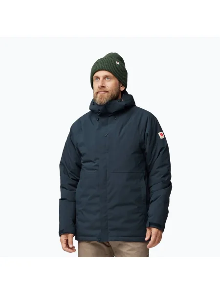 Мъжко дъждобранно яке Fjällräven HC Hydratic Padded Trail dark navy синьо