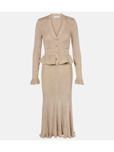 Костюм макси рокля Self-portrait златисто