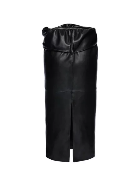 Fustă din piele Magda Butrym cu model floral negru