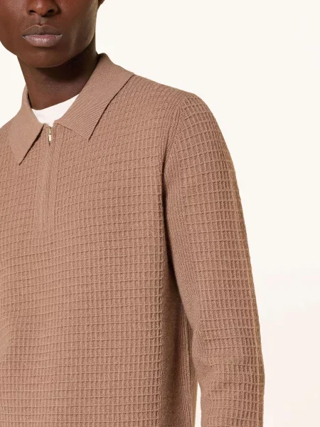 Reiss Úpletová Polokošile Hamilton velbloudí