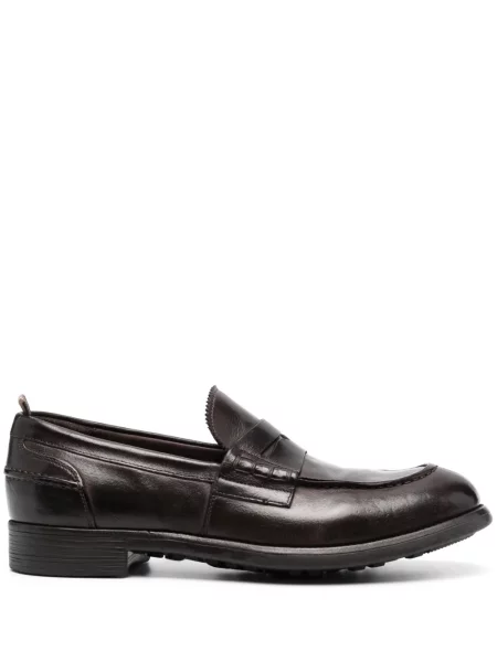 Pantofi loafer Officine Creative din piele maro