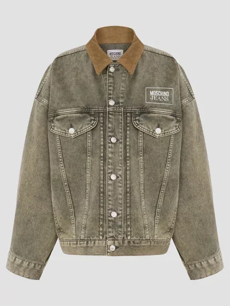 Джинсовая куртка Moschino серая