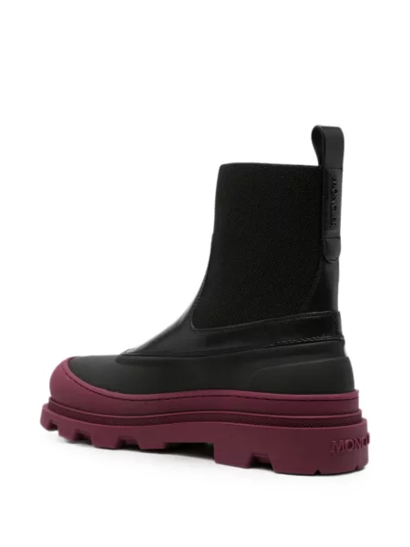 Cizme scurte Moncler din piele negru