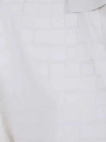 Καρό τοπ Emporio Armani με λαιμόκοψη v λευκό