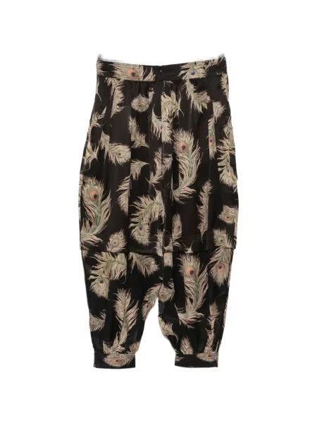 Pantaloni Zimmermann cu pene maro