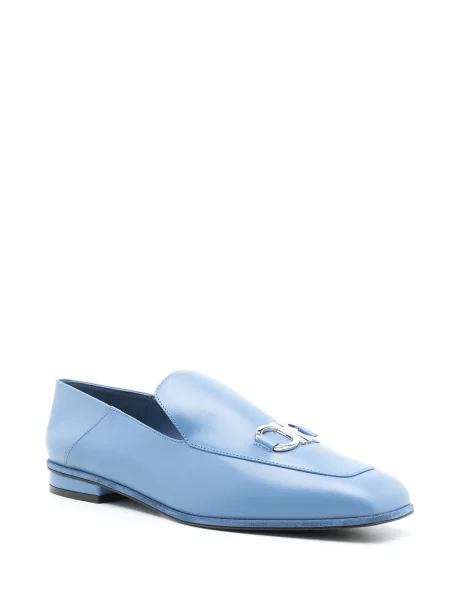 Pantofi loafer Ferragamo cu vârf pătrat negru