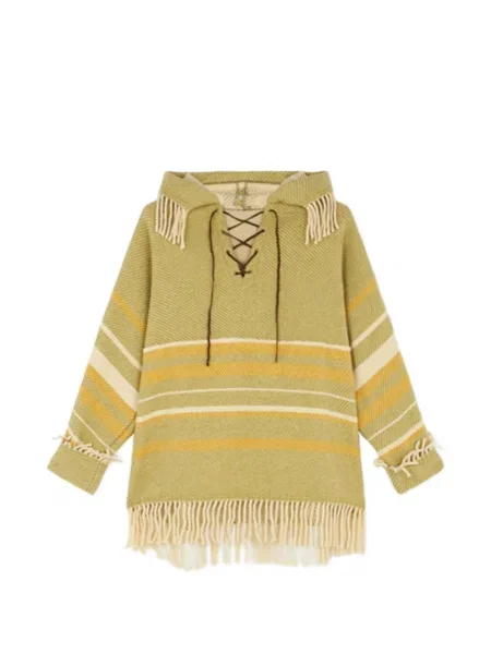 Bluza z kapturem Fortela w paski zielona